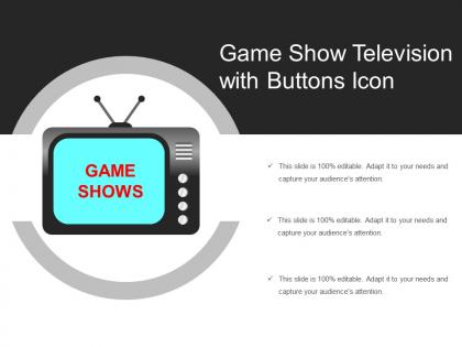Game show television with buttons icon