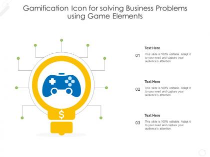 Gamification icon for solving business problems using game elements