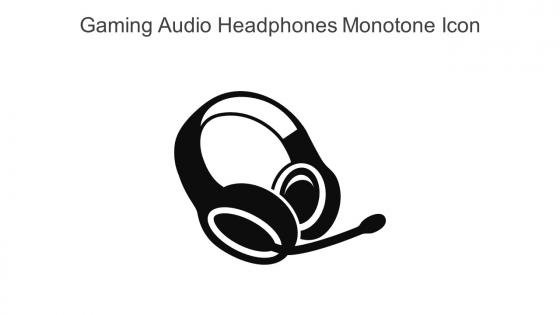 Gaming Audio Headphones Monotone Icon In Powerpoint Pptx Png And Editable Eps Format