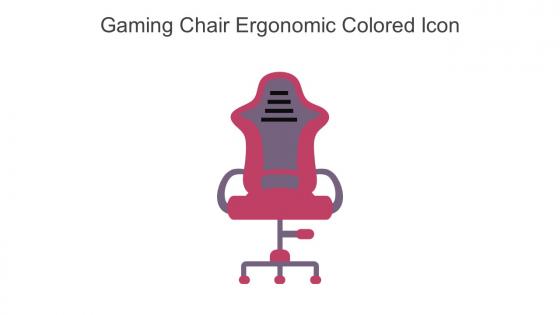 Gaming Chair Ergonomic Colored Icon In Powerpoint Pptx Png And Editable Eps Format