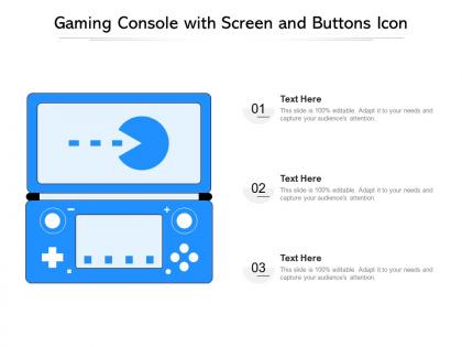 Gaming console with screen and buttons icon