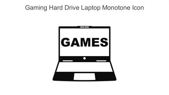 Gaming Hard Drive Laptop Monotone Icon In Powerpoint Pptx Png And Editable Eps Format