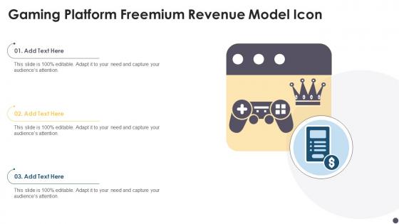 Gaming Platform Freemium Revenue Model Icon
