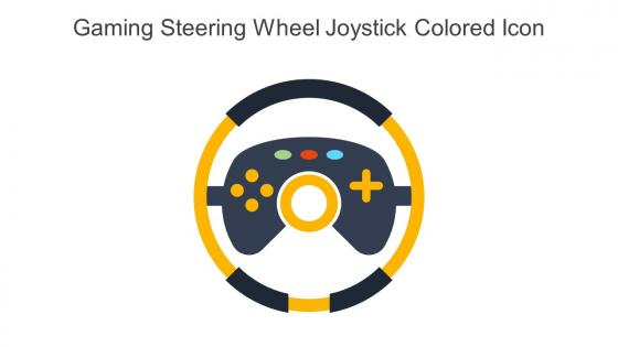 Gaming Steering Wheel Joystick Colored Icon In Powerpoint Pptx Png And Editable Eps Format