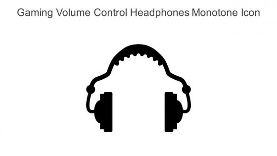 Gaming Volume Control Headphones Monotone Icon In Powerpoint Pptx Png And Editable Eps Format