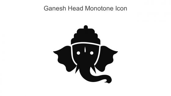 Ganesh Head Monotone Icon In Powerpoint Pptx Png And Editable Eps Format