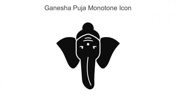 Ganesha Puja Monotone Icon In Powerpoint Pptx Png And Editable Eps Format