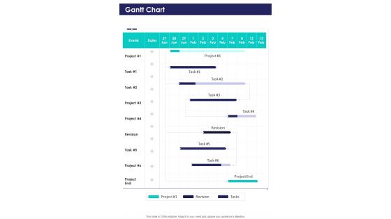 Gantt Chart Angel Investor Proposal One Pager Sample Example Document