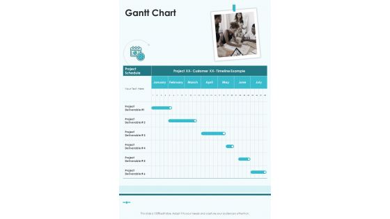 Gantt Chart Business Event Photography Proposal Template One Pager Sample Example Document