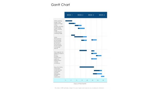 Gantt Chart Copywriting Proposal Template One Pager Sample Example Document