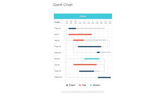 Gantt Chart Film And Digital Media Proposal One Pager Sample Example Document