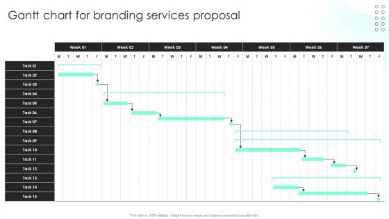 Gantt Chart For Branding Services Proposal Ppt Powerpoint Presentation Infographics Summary