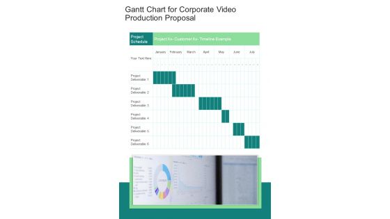 Gantt Chart for Corporate Video Production Proposal One pager sample example document