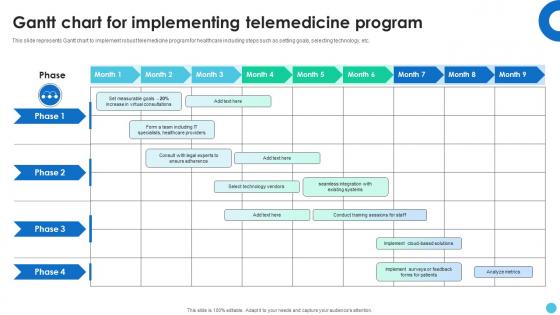 Gantt Chart For Implementing Telemedicine Program