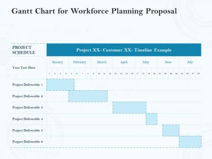 Gantt chart for workforce planning proposal ppt powerpoint summary image