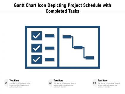 Gantt chart icon depicting project schedule with completed tasks