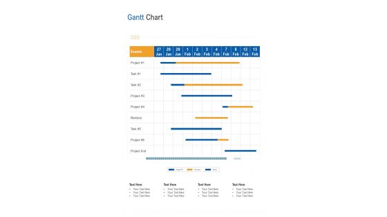 Gantt Chart Laundry Services One Pager Sample Example Document