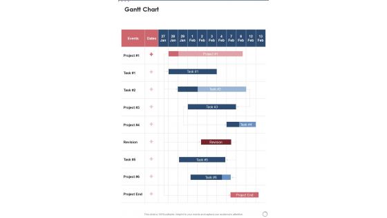Gantt Chart Lead Generation Proposal One Pager Sample Example Document