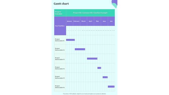 Gantt Chart Lenders To Consider Loan Settlement Proposal One Pager Sample Example Document
