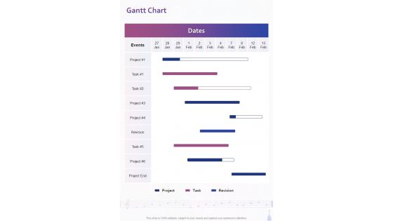 Gantt Chart Music Festival Sponsorship Proposal Template One Pager Sample Example Document