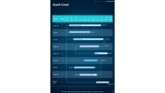 Gantt Chart Organizaiton Safeguard System Proposal One Pager Sample Example Document