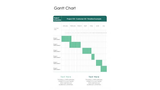 Gantt Chart Photography Project Proposal One Pager Sample Example Document