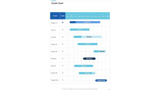 Gantt Chart Pre Sales Consulting Services Proposal One Pager Sample Example Document