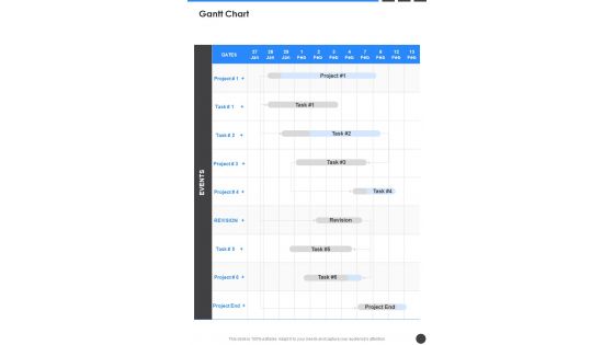 Gantt Chart Public Support Service Proposal One Pager Sample Example Document
