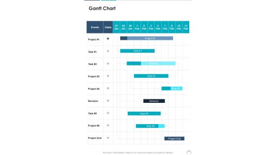 Gantt Chart Sales Consulting Proposal One Pager Sample Example Document