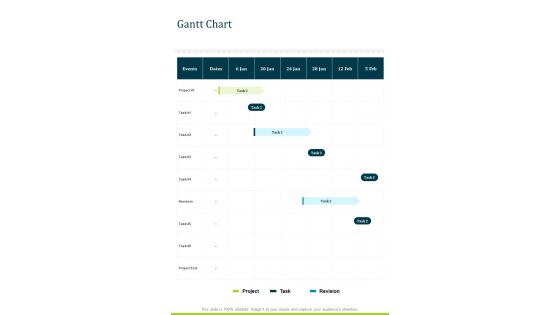 Gantt Chart Shuttling Proposal One Pager Sample Example Document
