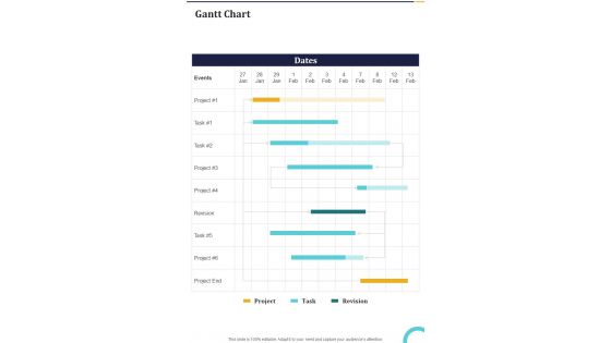 Gantt Chart Special Inspection Proposal One Pager Sample Example Document