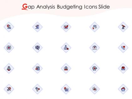 Gap analysis budgeting icons slide ppt powerpoint presentation show graphic images