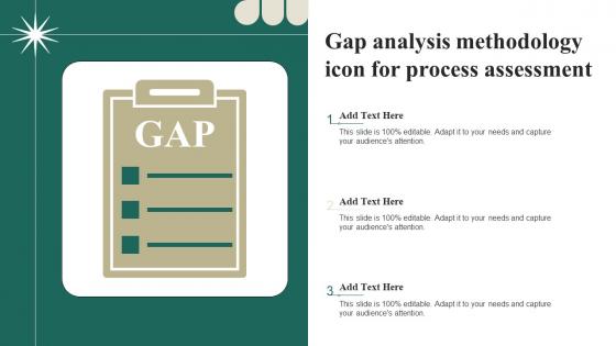Gap Analysis Methodology Icon For Process Assessment