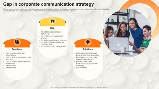 Gap In Corporate Communication Strategy Stakeholder Communication Strategy SS V