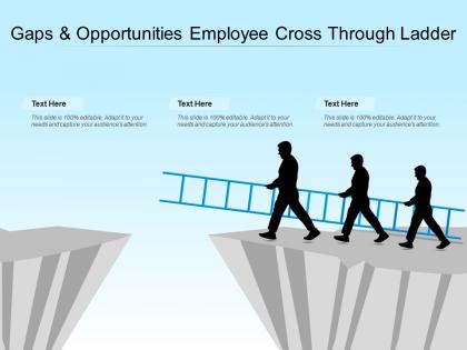 Gaps and opportunities employee cross through ladder