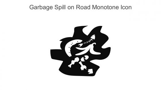 Garbage Spill On Road Monotone Icon In Powerpoint Pptx Png And Editable Eps Format