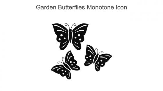 Garden Butterflies Monotone Icon In Powerpoint Pptx Png And Editable Eps Format