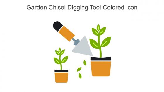 Garden Chisel Digging Tool Colored Icon In Powerpoint Pptx Png And Editable Eps Format