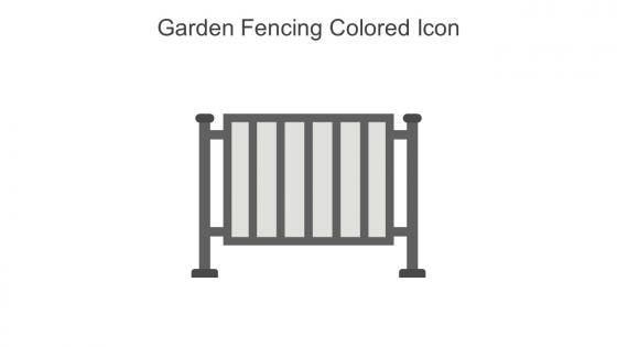 Garden Fencing Colored Icon In Powerpoint Pptx Png And Editable Eps Format