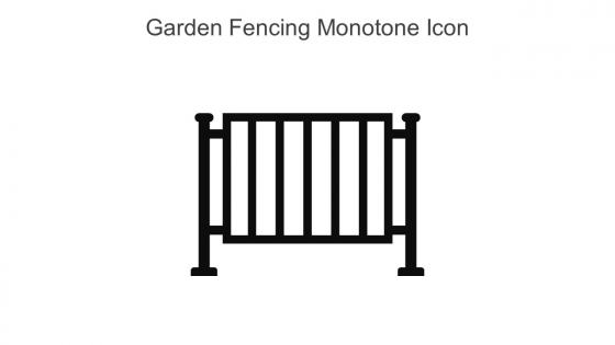Garden Fencing Monotone Icon In Powerpoint Pptx Png And Editable Eps Format