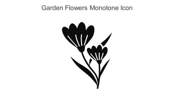 Garden Flowers Monotone Icon In Powerpoint Pptx Png And Editable Eps Format