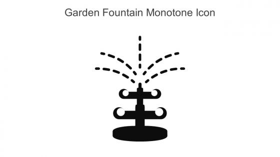 Garden Fountain Monotone Icon In Powerpoint Pptx Png And Editable Eps Format