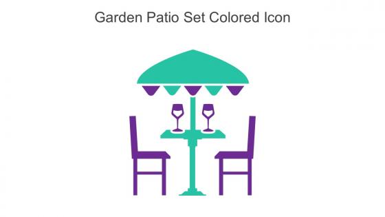 Garden Patio Set Colored Icon In Powerpoint Pptx Png And Editable Eps Format