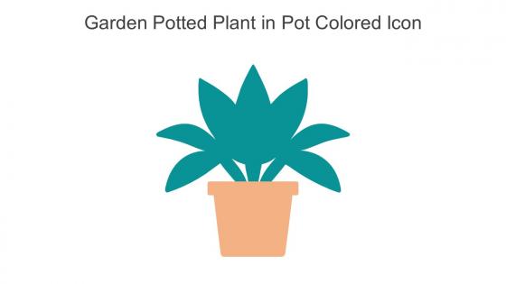 Garden Potted Plant In Pot Colored Icon In Powerpoint Pptx Png And Editable Eps Format