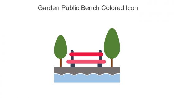 Garden Public Bench Colored Icon In Powerpoint Pptx Png And Editable Eps Format