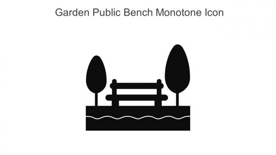 Garden Public Bench Monotone Icon In Powerpoint Pptx Png And Editable Eps Format