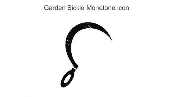 Garden Sickle Monotone Icon In Powerpoint Pptx Png And Editable Eps Format