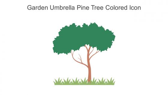 Garden Umbrella Pine Tree Colored Icon In Powerpoint Pptx Png And Editable Eps Format