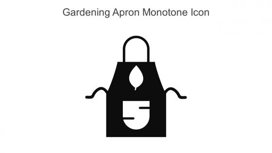 Gardening Apron Monotone Icon In Powerpoint Pptx Png And Editable Eps Format
