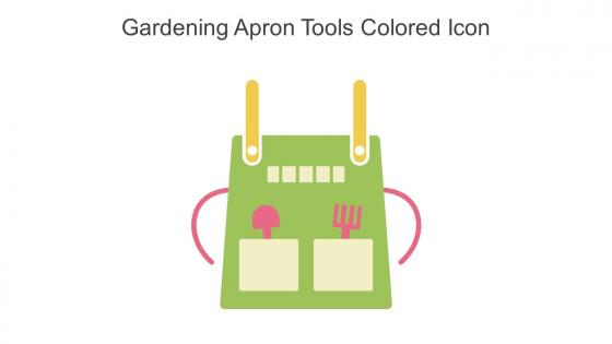 Gardening Apron Tools Colored Icon In Powerpoint Pptx Png And Editable Eps Format